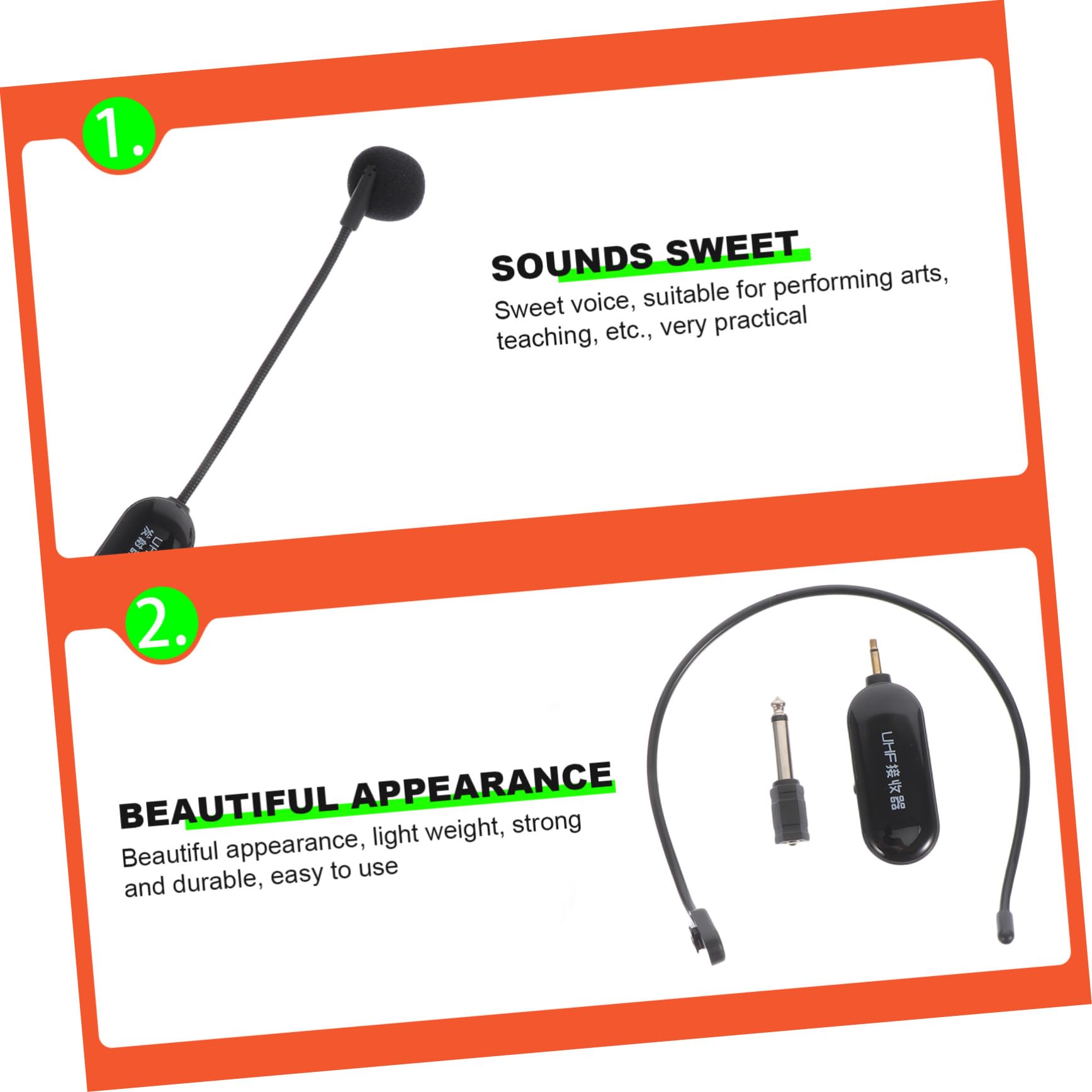 Mikikit Micrófono Inalámbrico Pequeño UHF Negro Ligero Conexión sin Cables para Enseñanza y Artes Escénicas, Batería 500mah-800mah, Alcance 50 Metros