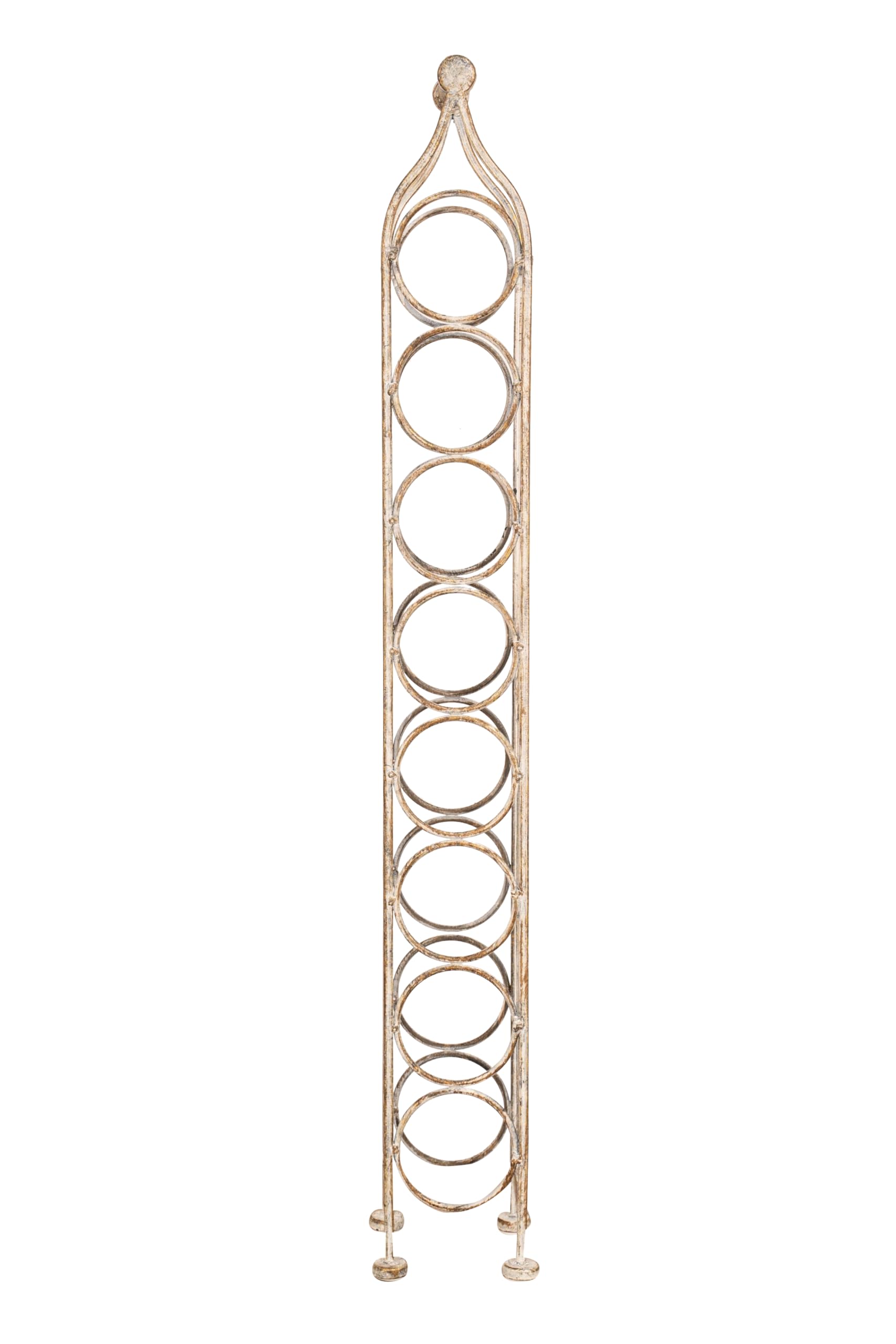 Biscottini Portabottiglie Vino in Ferro 105x15x16 cm - Porta Bottiglie Vino in Metallo - Cantinetta Vino - Portabottiglie da terra - Portabottiglie Cucina Bar - Espositore - Portavini