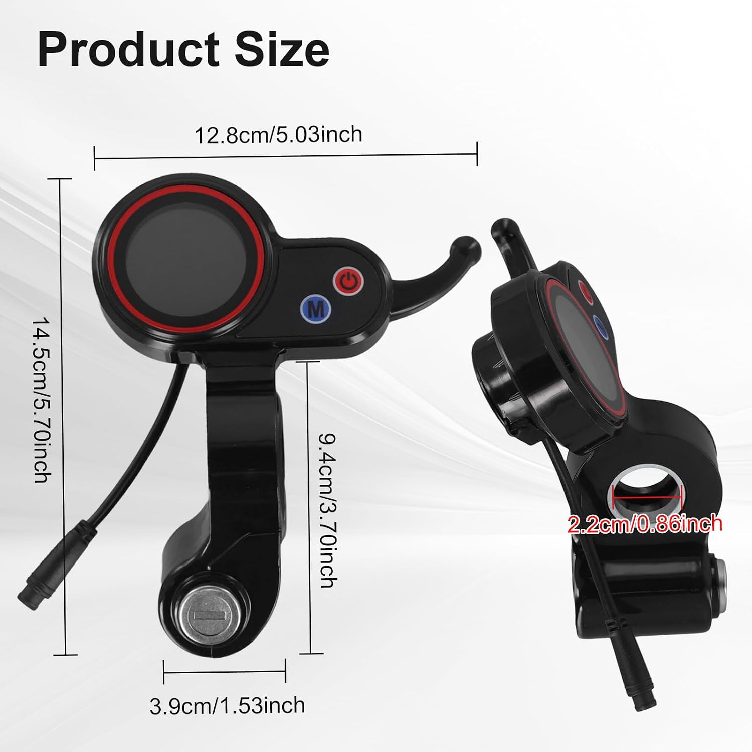 Condition photo showing New/Like New for electric scooter lcd display dashboard kickscooter lcd display panel for h5 electric thumb throttle 6-pin speed controller accessories with lock for scooter