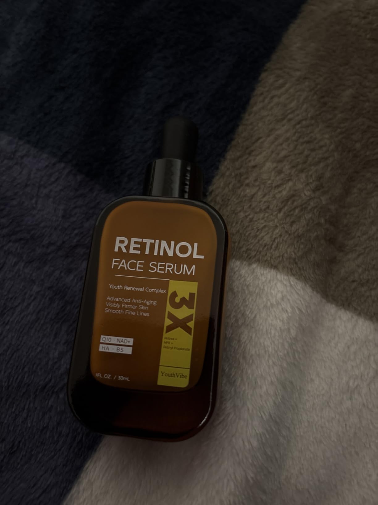 YouthVibe Retinol Serum for Face, Anti Aging & Anti Wrinkle B5 Resurfacing Retinol Serum with Niacinamide, Collagen & Hyaluronic Acid, Smooths Wrinkles & Fine Lines, Dark Spot Corrector, Brighten Dullness