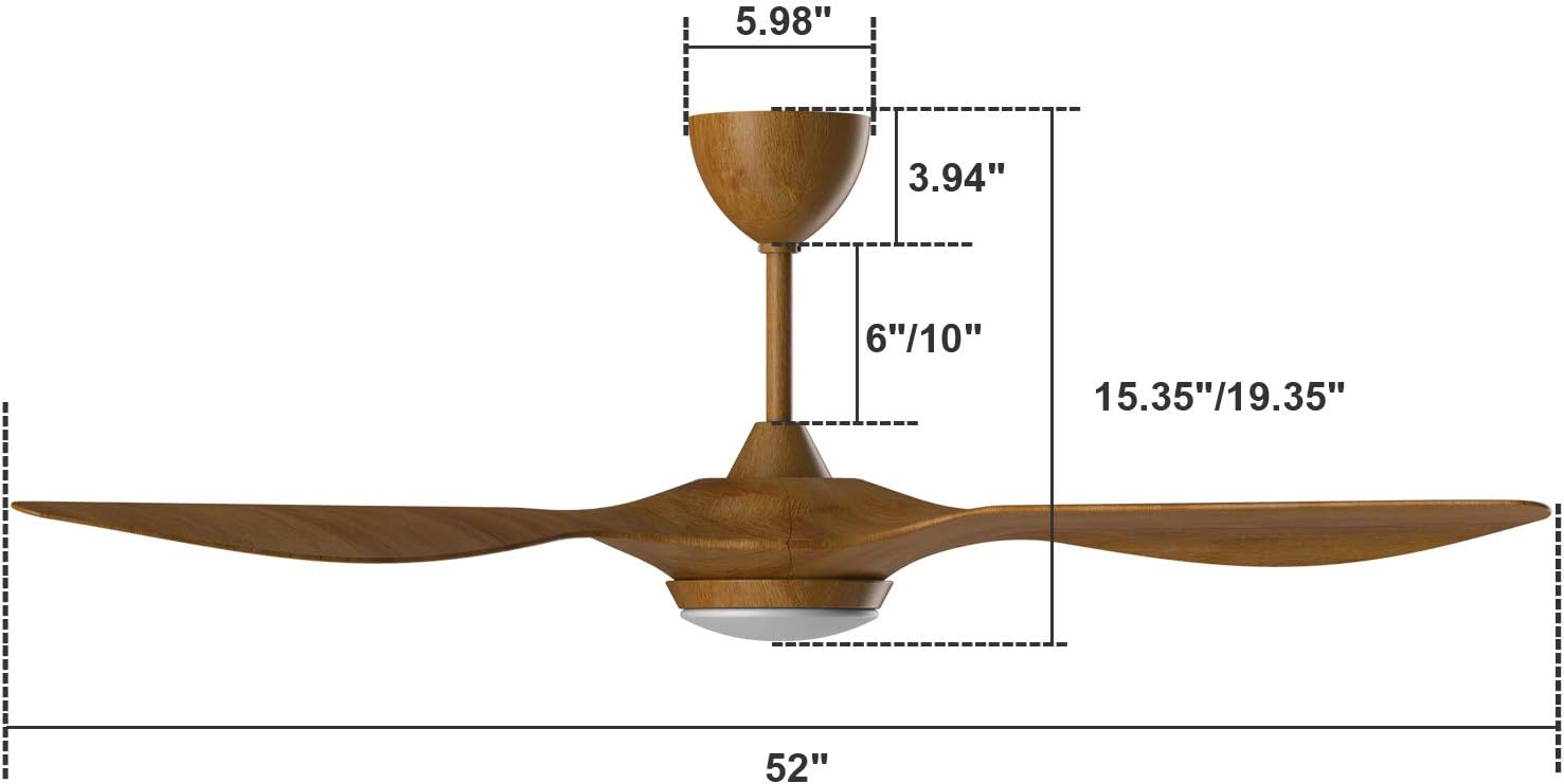 Chеареѕt 🛒 reiga 52 Ceiling Fan with Dimmable LED Light Kit Remote Control Modern Blades Quiet Reversible DC Motor for Kitchen, Patio, Living Room, Bedroom (Maple) Blасk Frіdау - 70% оƒƒ reiga 52 Ceiling Fan with Dimmable LED Light Kit Remote Control Modern Blades Quiet Reversible DC Motor for Kitchen, Patio, Living Room, Bedroom (Maple)