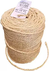 Corda de Sisal Natural, 4mm de Espessura, 170 Metros, Rolo