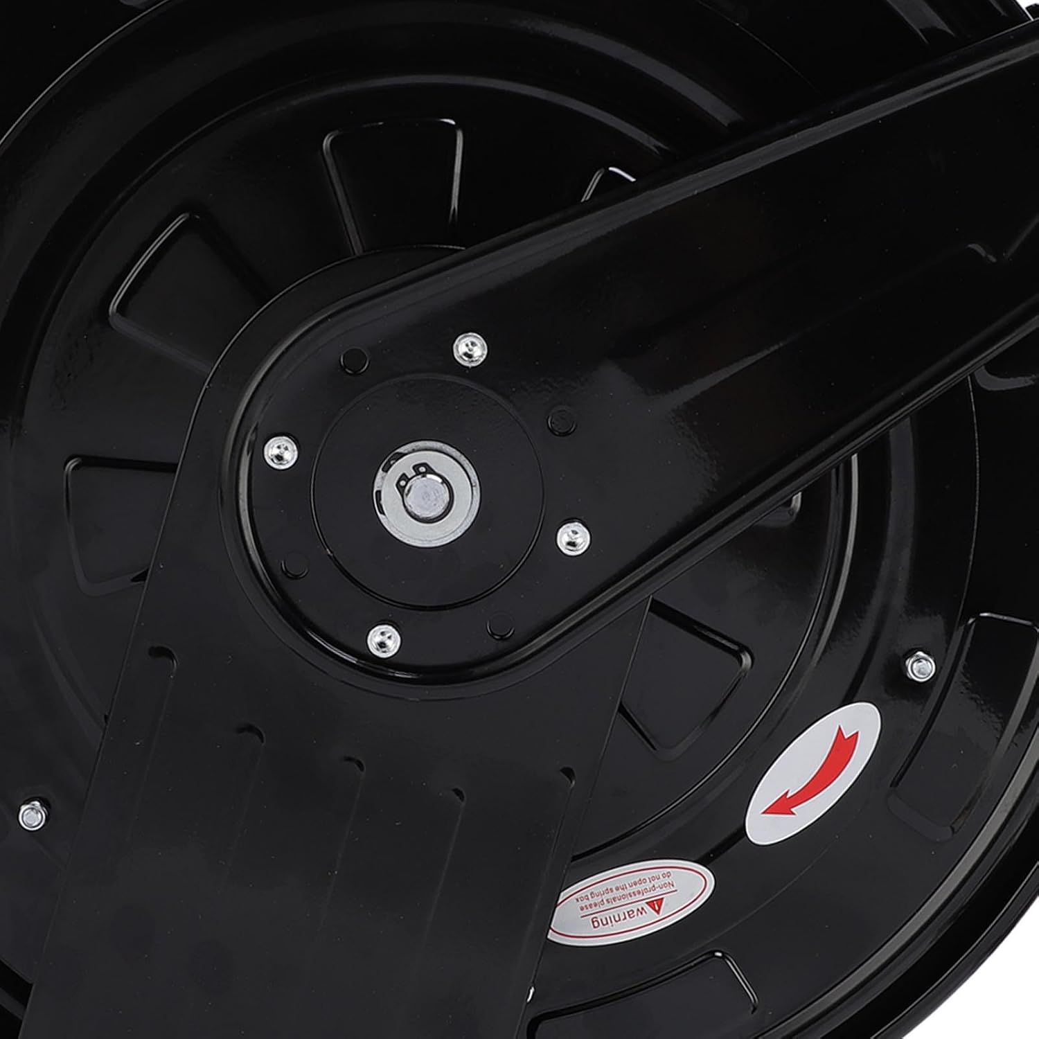 Pressure Washer Hose Reel Retractable Heavy Duty Steel Power Wash Hose Reel for Air Oil Water 49.21ft