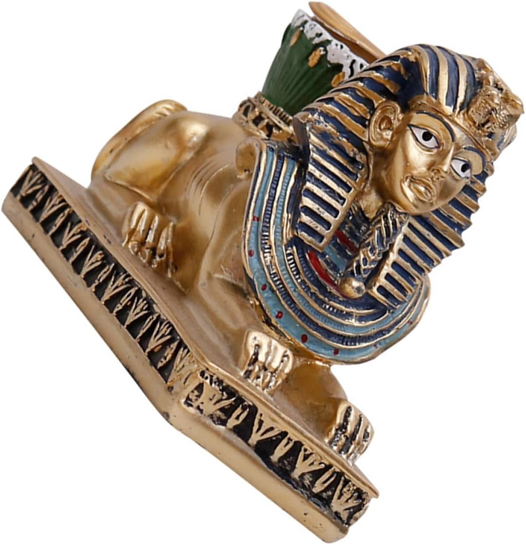 Garneck Sphinx Candle Holder Resin Tea Light Stick Decorative Candlestick for Home Office Atmosphere Adornment Unique Craft Assorted Color