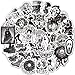 PMSMT 10/30 / 50pcs schwarz weiß Gothic Wind Aufkleber Horror und Thriller Graffiti Aufkleber für Laptop Fahrrad Skateboard Auto Aufkleber Aufkleber