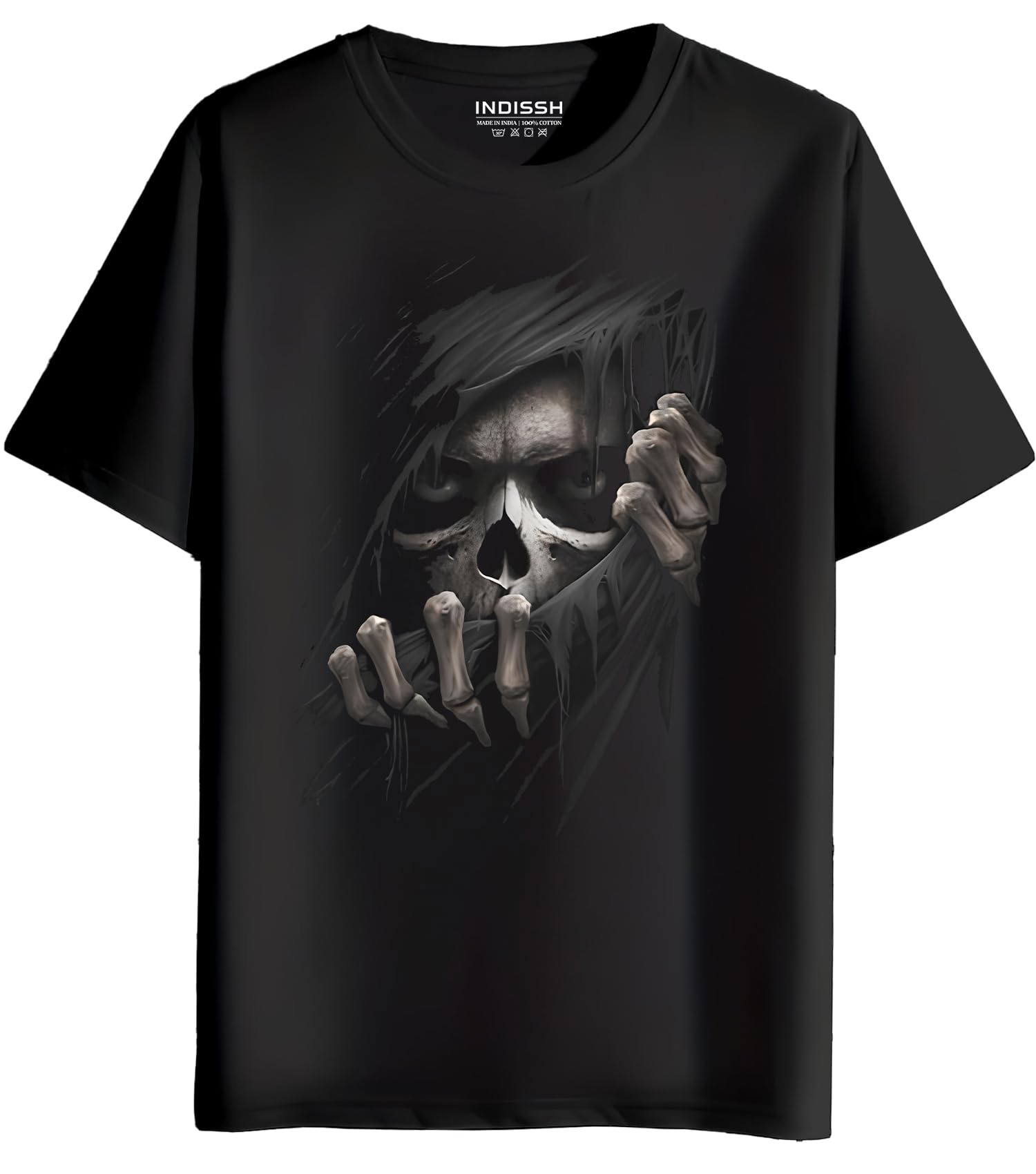 Unisex Regular and Plus Size Adults Skull-1 Music Printed Round Neck 100% Cotton Tshirt (Pack of 1)-image-38