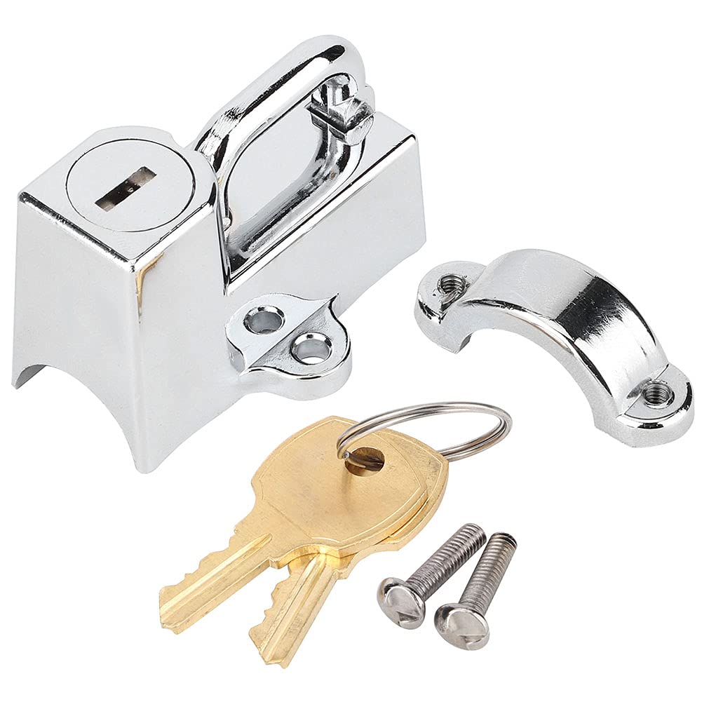 Motorcycle headgear Lock, For Cruiser Motorcycle headgear Lock 1-1/4 to 1-1/2 4232 (Plating Color) for motorcycle lock frame mounted motorcycle lock helmet lock