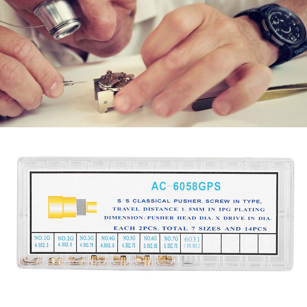 Sonew Accessorio per Pulsante Cronografo per Orologio con Pulsante a Vite AC6058GPS, Acciaio Adatto per la Maggior Parte degli Orologi
