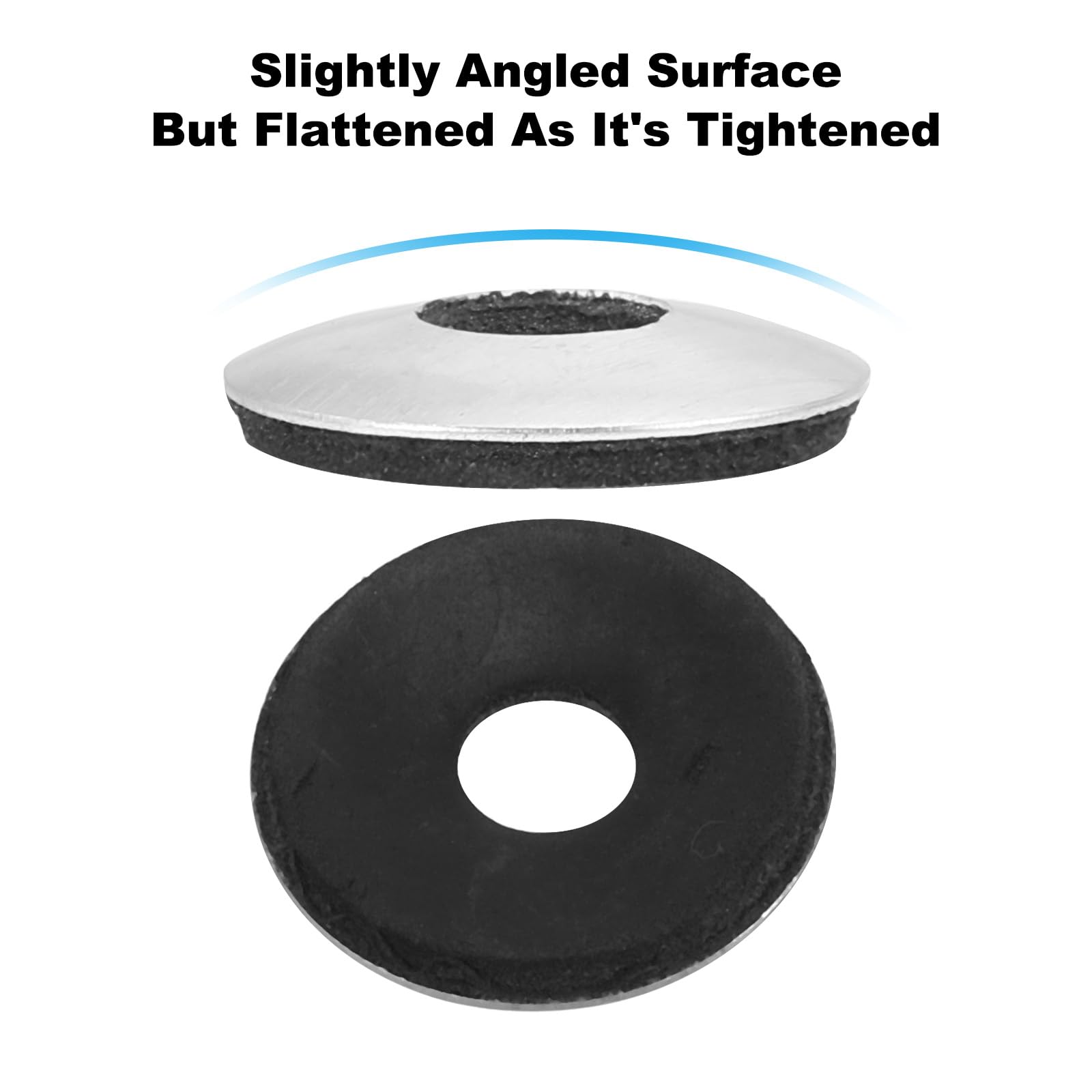 PATIKIL 1/4"x3/4" Aluminum EPDM Bonded Sealing Neoprene Rubber Sealing Washers - Image 4