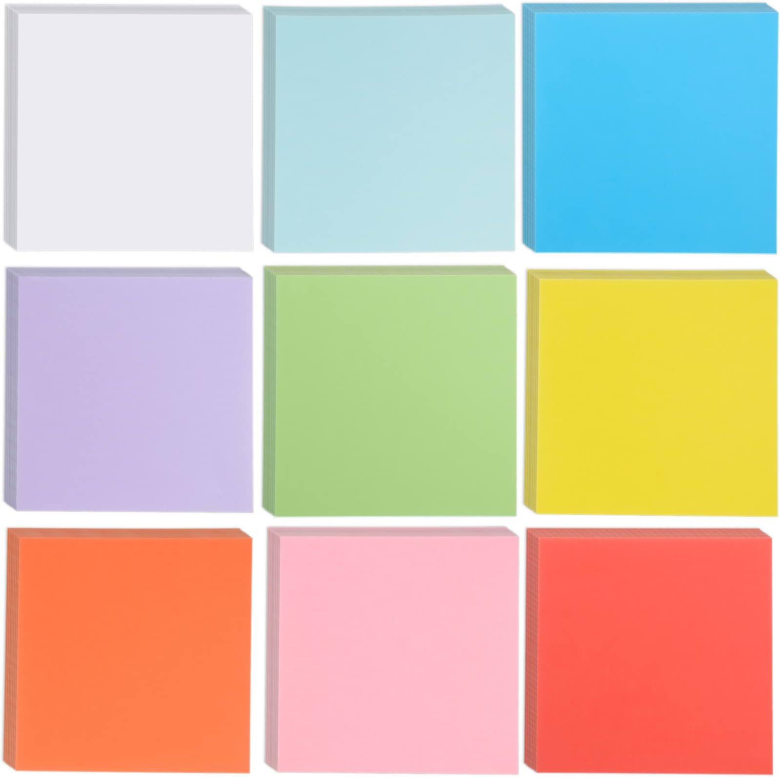 72 Pieces Large Square Cutouts Paper Squares 6 Inch Assorted Color Square Cut Outs Classroom Decoration Cut-Outs Square Paper Shape for DIY Craft Projects Bulletin Boards Supply Back to School Party