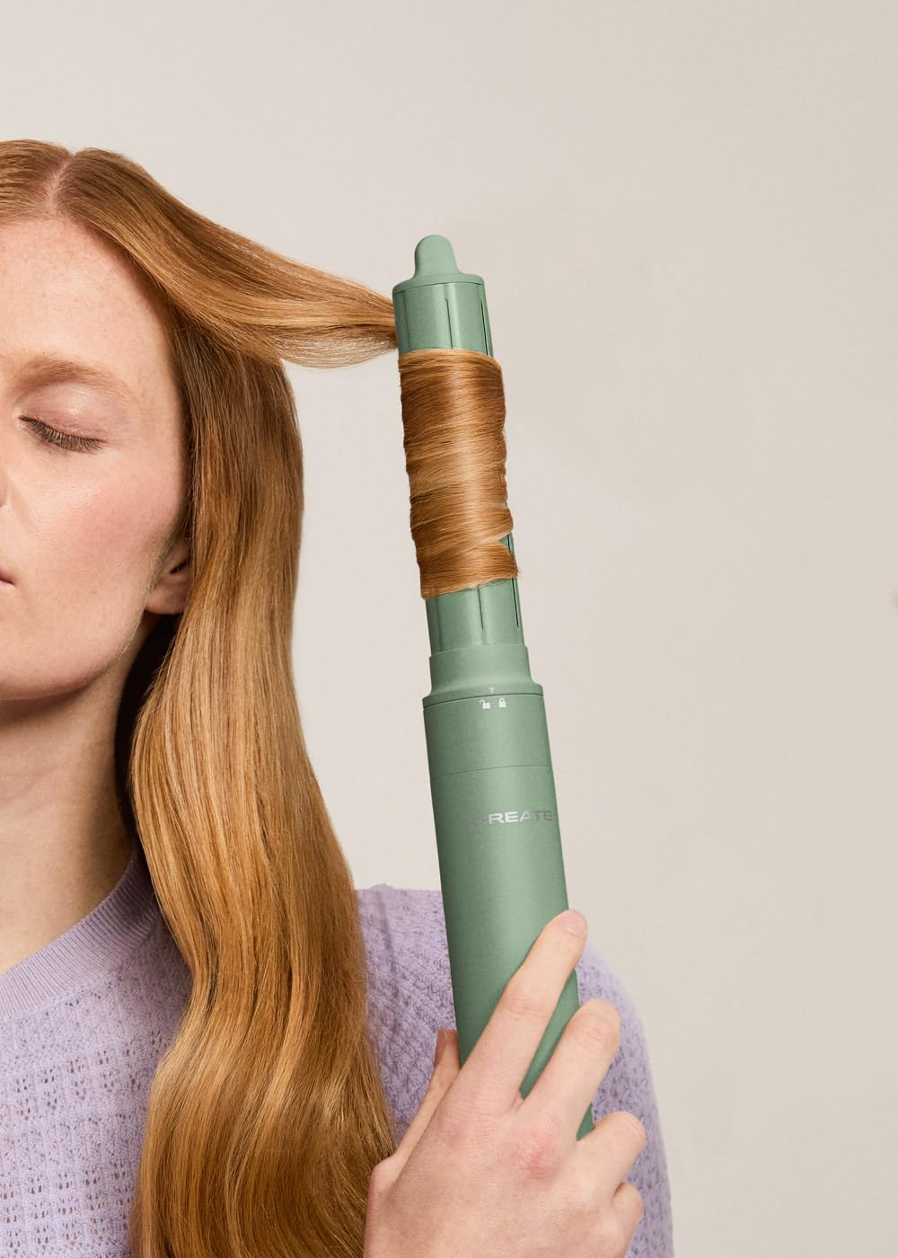 CREATE/ION STYLER PRO ADVANCE / 8-in-1-Ionen-Lufttrockner und Stylingbürste Salbeigrün/DC Brushless Motor, 2 Geschwindigkeiten, 8 Aufsätze, 3 Temperaturen, Kühlfunktion, Aufbewahrungsbox, 1400W