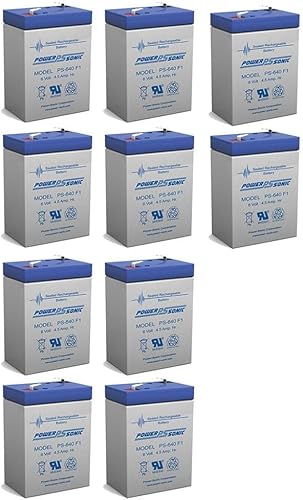 Power Sonic Reemplazo de batería SLA de 6V 4.5AH para Jiming JM-6M4.5AC - Paquete de 10