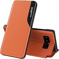Vista 16 de Funda para Samsung Galaxy Note 9 - Clear View Funda de piel con función atril - Magnética - A prueba de golpes - Mujeres y hombres - Verde