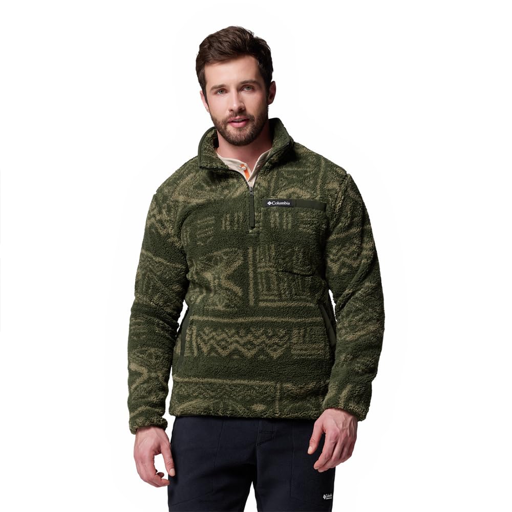 Columbia Men's Green Rugged Ridge™ High Pile Half Zip Fleece 2XL