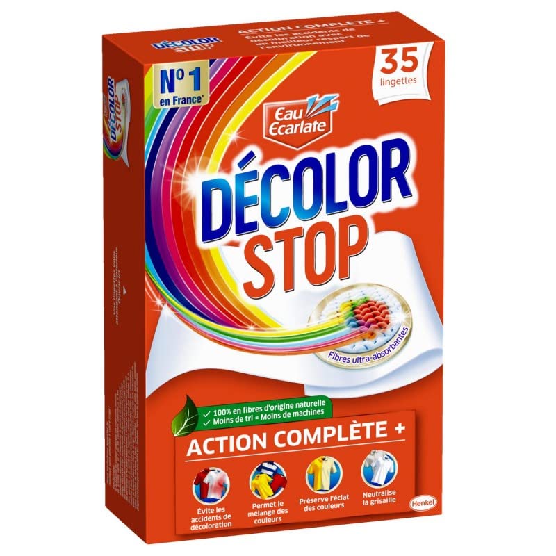 EAU ECARLATE - Lingettes Anti-Décoloration 35 Lingettes - Lot De 3