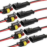 Vista 7 de Way Car - Conector eléctrico impermeable de 16 AWG, conector de 3 pines, conectores de cable eléctrico para coche, camión, barco y otras conexiones