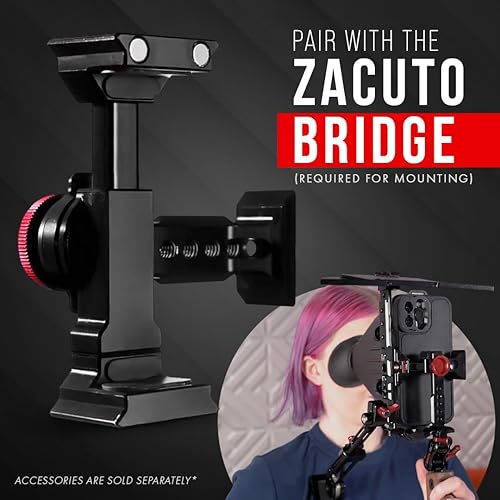 Miniatura 5 de Zacuto Stock de hombro  Estabilizador ajustable, estabilizador de teléfono con agarre ligero y versátil  Accesorio para teléfono inteligente de