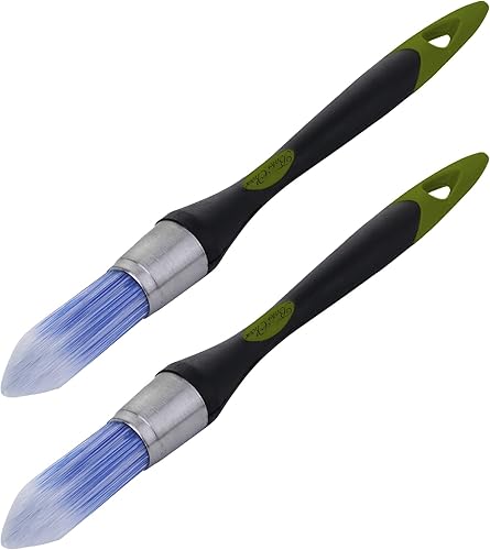 Miniatura 76 de Bates - Brocha de pintura para recortar, 0.75 pulgadas, mango ergonómico antideslizante, cerdas sintéticas, pinceles de corte para pintar, negro