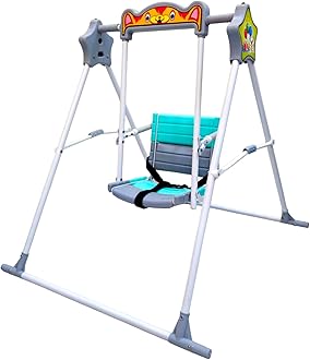 Alloy Steel Garden & School Toy Swing for Children Babies Indoor Outdoor (Blue), 40 x 10 x 103 Cm