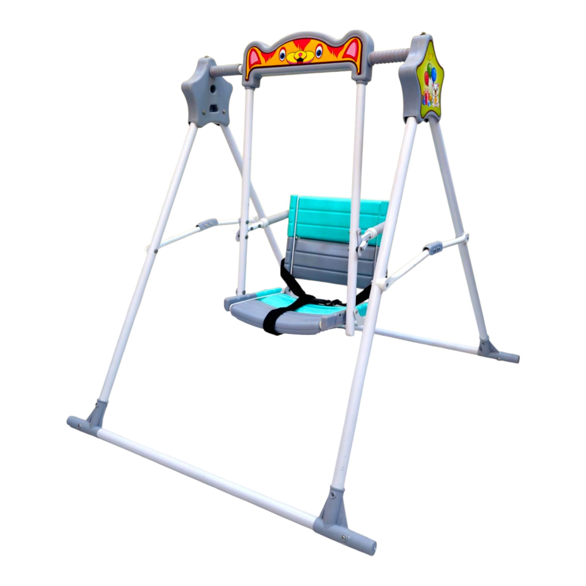 Alloy Steel Garden & School Toy Swing for Children Babies Indoor Outdoor (Blue), 40 x 10 x 103 Cm
