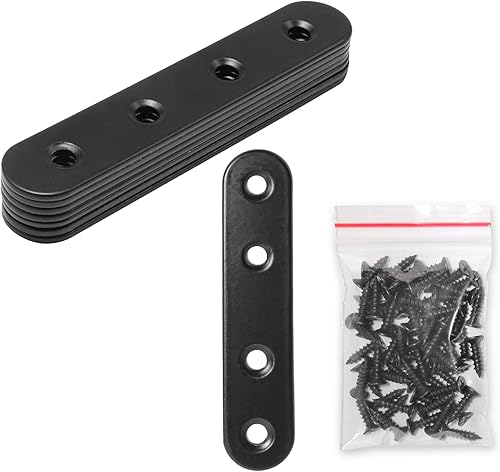 8 juegos de soporte recto de placa plana de acero inoxidable de 4 pulgadas, soporte de metal plano, soportes de metal de 3.937 in, soporte de placa