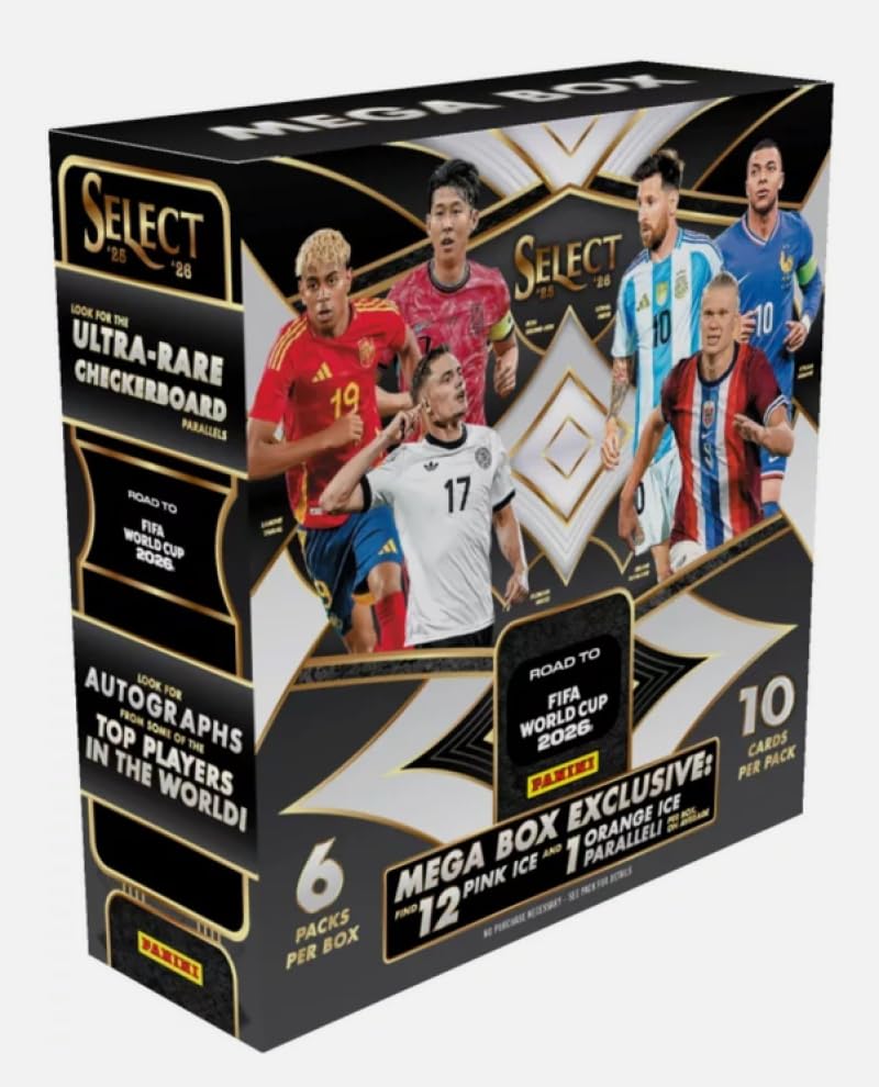 Panini 2025-26 Select FIFA Road to World Cup Soccer Sealed Mega Box 60 Card