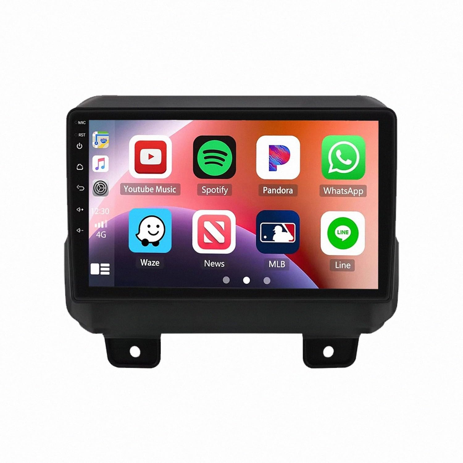 Car Stereo Carplay Radio de Coche para Gladiador 2020-2021 Soporta Bluetooth, Control Volante, USB, WiFi, 4G, Mirror-Link, GPS Navegador/Radio FM, 4 Nuclear 1G+32G