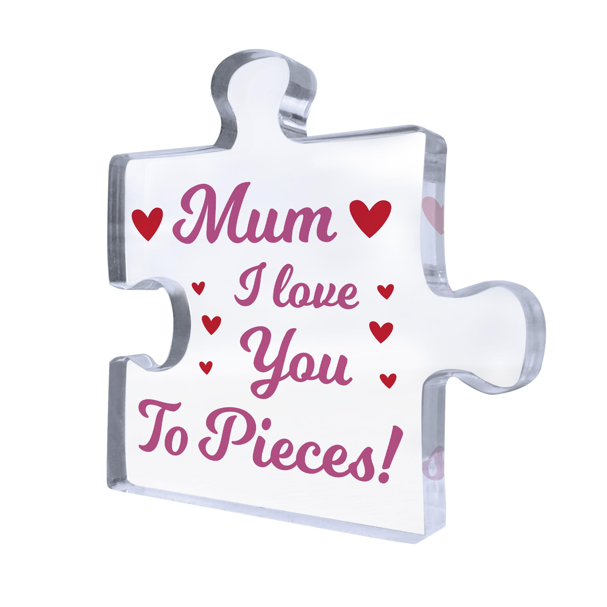Red Ocean Gift For Mum I Love You To Pieces Gift From Daughter Son Mum Gift For Christmas Mum Gift For Birthday Thank You Gift For Mum Gift For Her Mum Gift Idea Mother Daughter Plaque