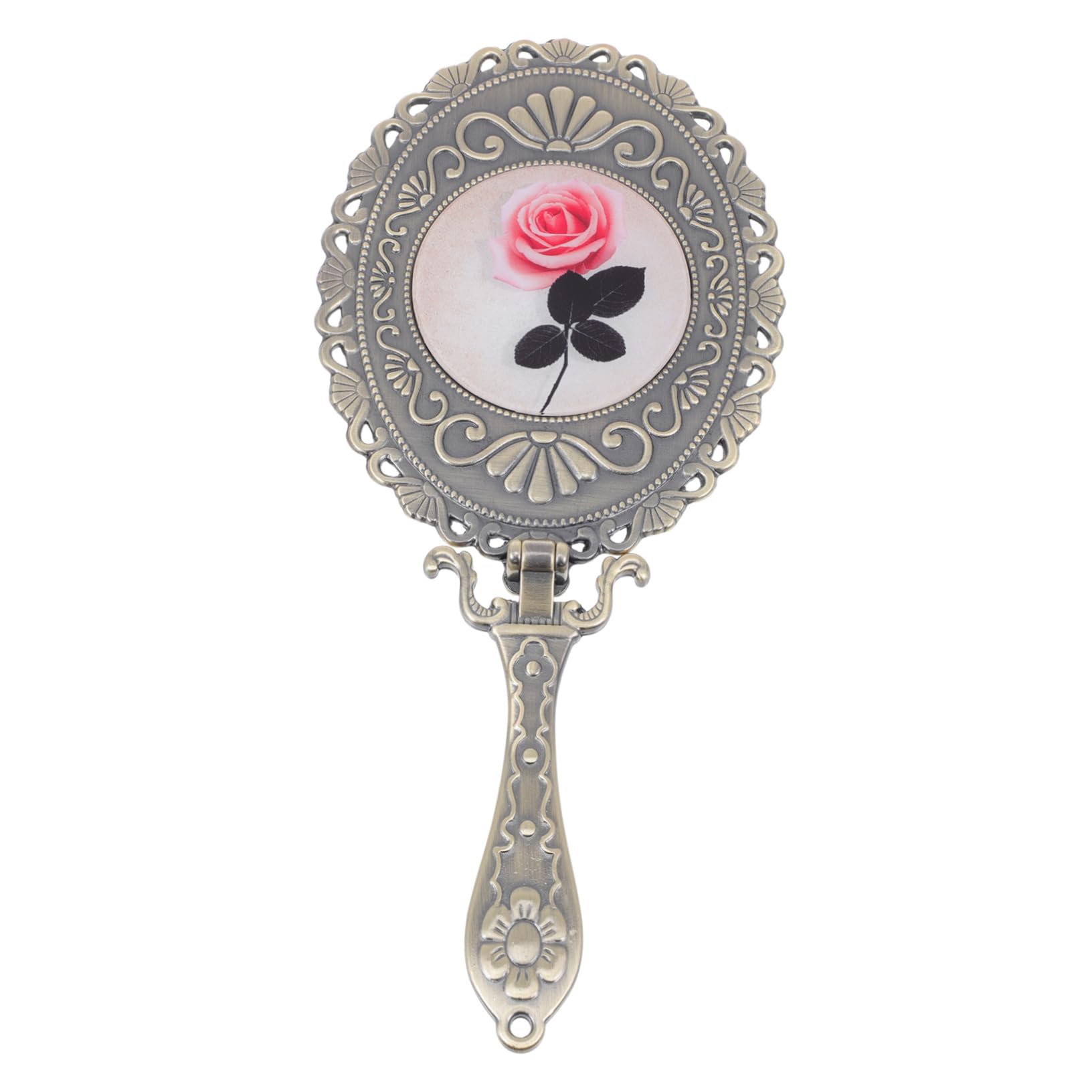 Miroir portable ovale et pliable idéal pour les retouches maquillage nomades