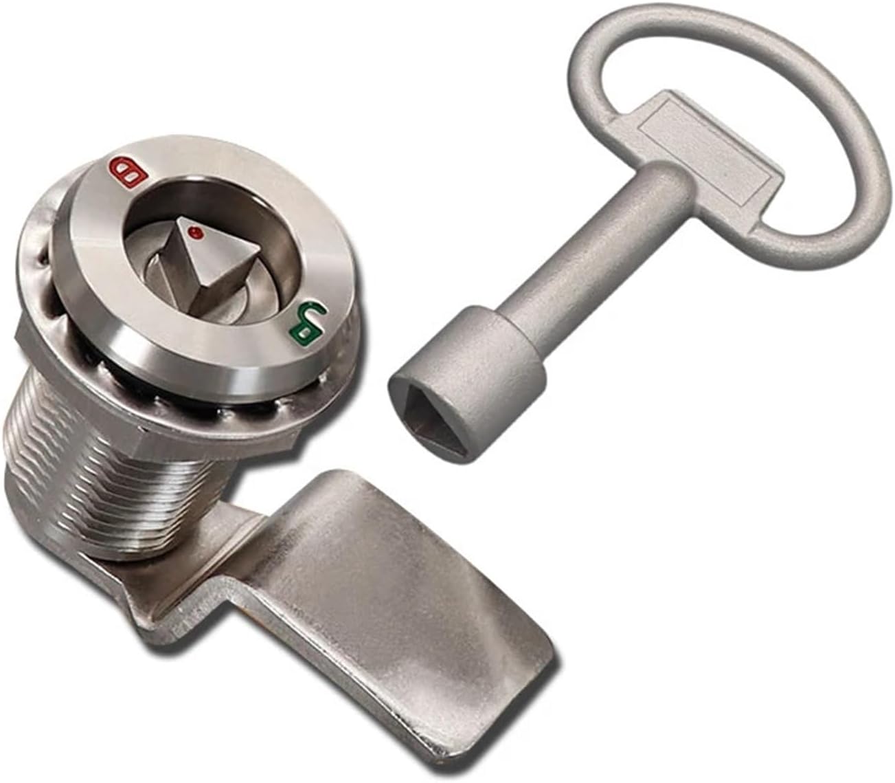 Stainless Steel Triangle Locker Telescopic Security Lock for Dustbin Locks Pull Tongue Mailbox 1Pcs(2sets-Stainless S)