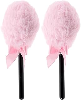 TEHAUX 2 Pcs Pink Plush Makeup Powder Puff Se...