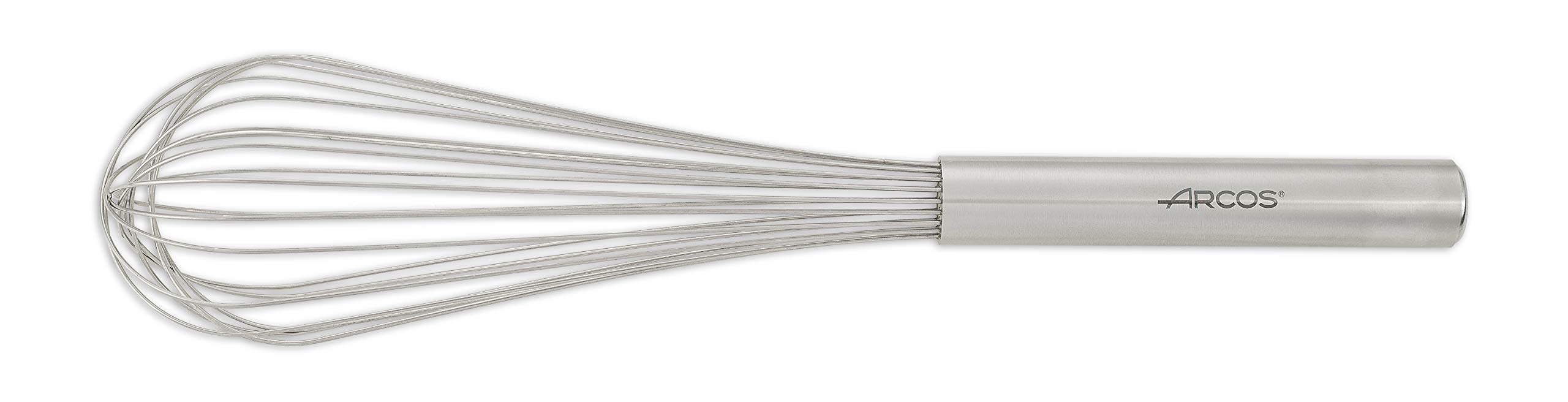 Arcos Manual Whisk – Stainless Steel for Kitchen – 300 mm – Ideal for Mixing and Beating – Ergonomic Handle – Silver Colour