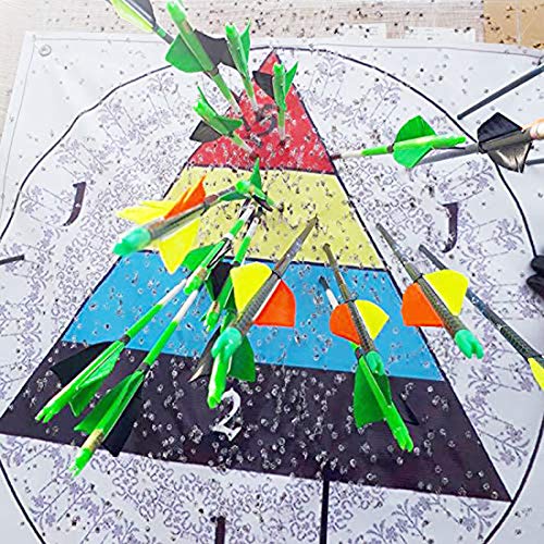 Linkboy Archery Carbon Arrows Hunting Practice Target Arrows Fluorescent With Removable Tip For Compound Recurve Long Bows, Spine 250 300 340 400 500 600 700 800, Pack Of 6/12Pcs #TOP4