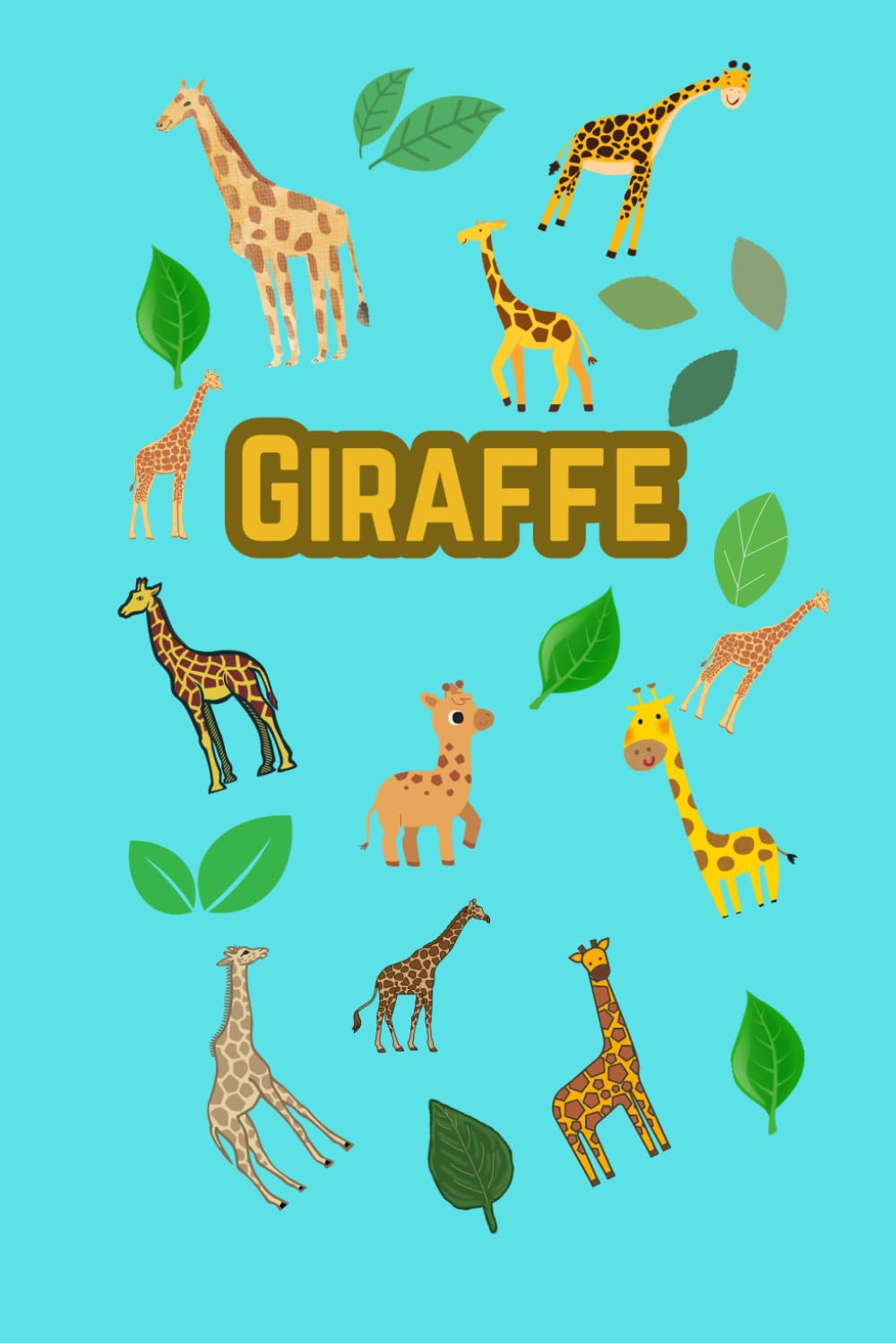 Giraffe: Simple Giraffe Themed Blank Lined Journal