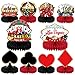 10 Pieces Las Vegas Party Decorations Casino Themed Centerpieces for Tables Decorations 3D Casino Theme Honeycomb Table Topper for Casino Night Birthday Baby Shower Party Supplies