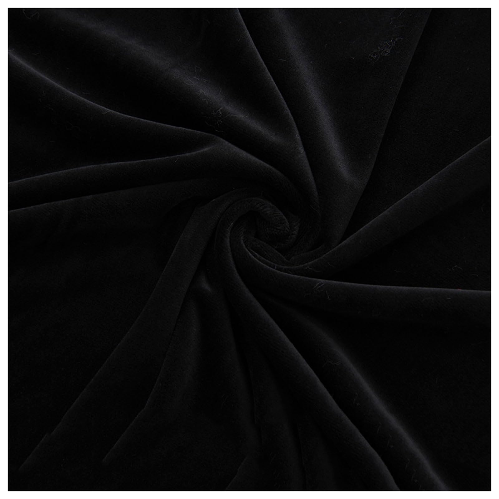 Short Pile Fun Faux Fur Fabric Material Squares, Faux Fur Fabric Fleece Fabric, Shaggy Faux Fur Fabric Fluffy for Sewing, Rugs, Pillows, DIY, Craft, Decoration, 40 Colors, 50x50cm (Color : Black)