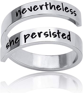 Inspirational Rings for Women Statement Stainless Steel Spiral Wrap Twist Ring Encouragement Personalized Jewelry Birthday Gifts