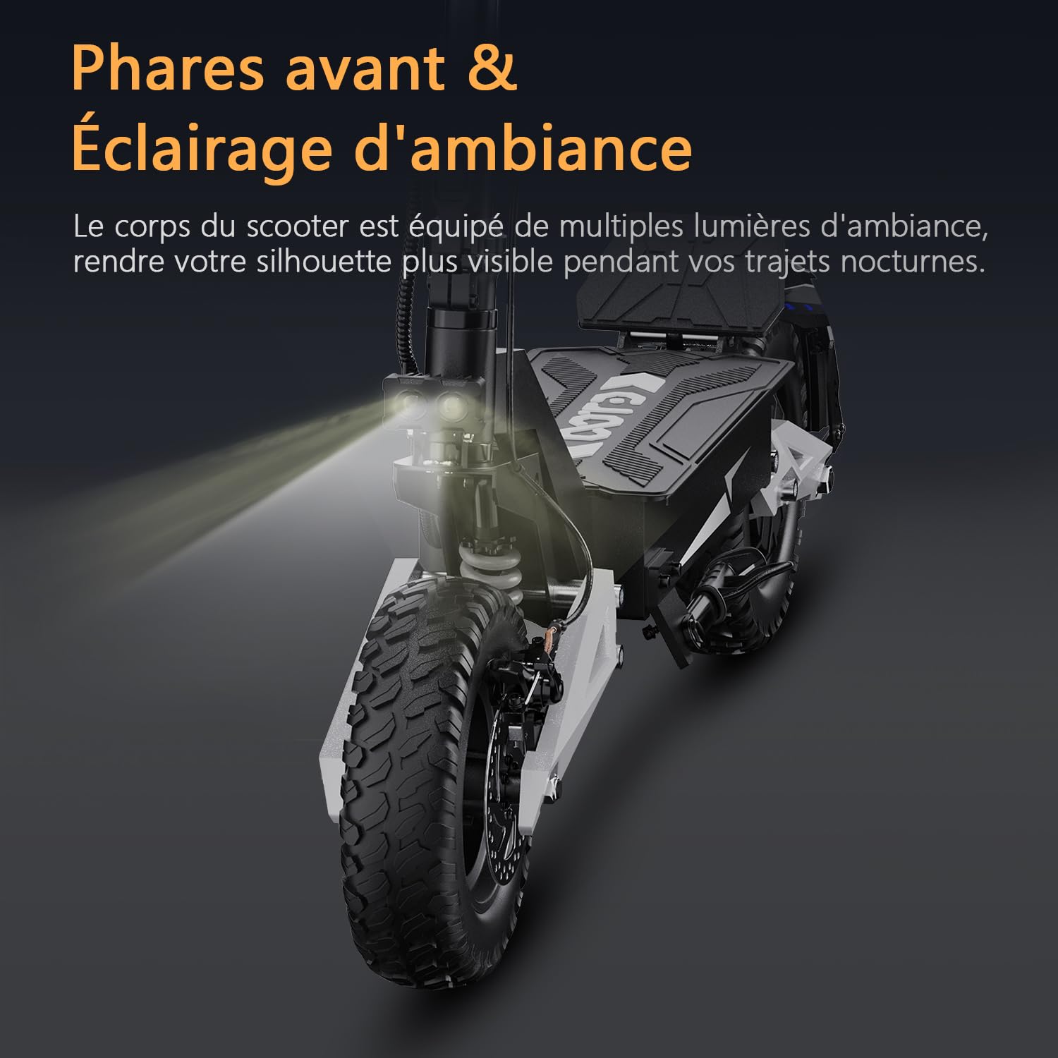 HWWH Puissante Trotinette Electrique Adulte Scooter Electrique Double