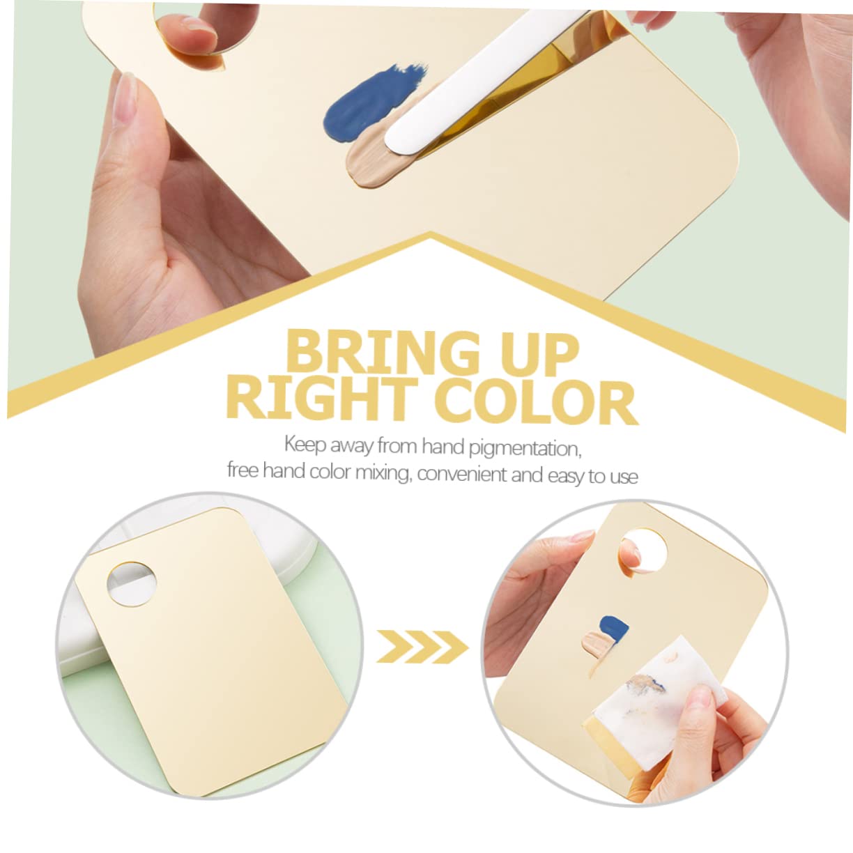 FRCOLOR 10 Set tavolozza dei colori tavolozza arrossire tavolozza per unghie palette strumenti di pittura piccolo vassoio per miscelare il trucco strumento di miscelazione dei pigmenti