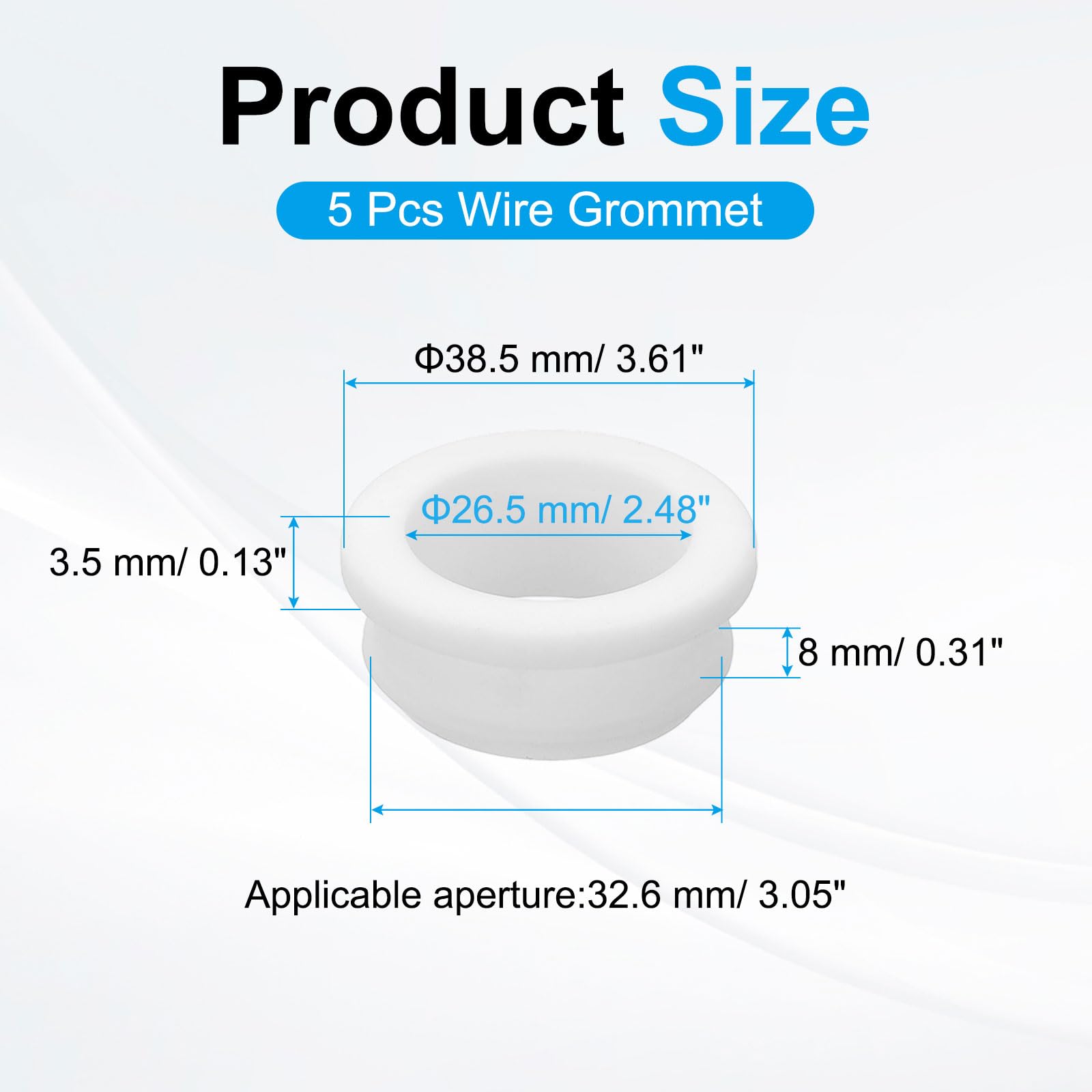 PATIKIL 5pcs Wire Grommet - Image 2