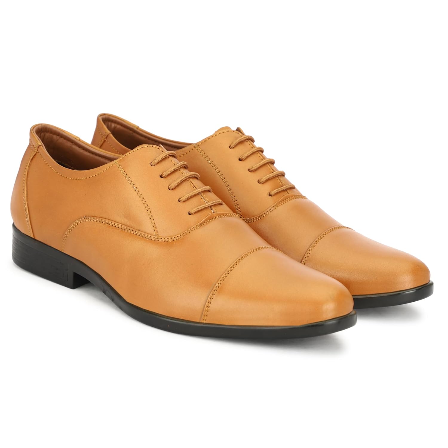 Inflation Men’s Elegance Oxford Tan Italian Leather Formal Shoes