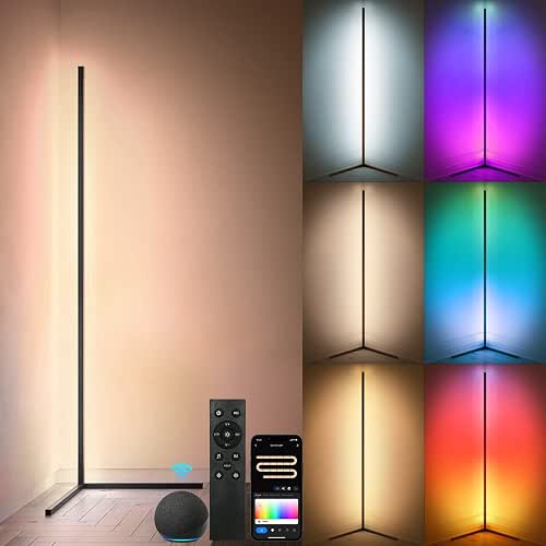 RGBWW Corner Lamp, Color Changing Floor Lamps for Living Room,