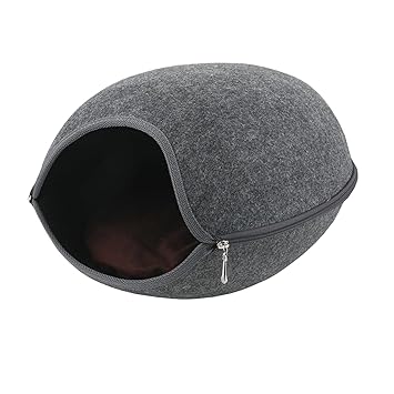 Cat Pet Cave Cat Cave Bed Cat Bed for Cats Kittens Pets(Dark Gray)-POOWE