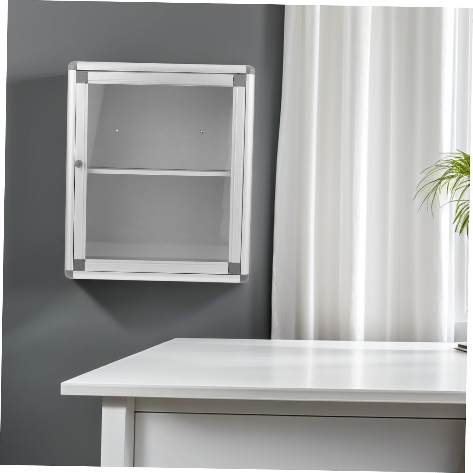 ULTECHNOVO Wall Mounted Medicine Storage Box Organizer with Transparent Window Space Efficient Hanging Medical Cabinet for Emergency Aid And in Banks Offices And Bathrooms