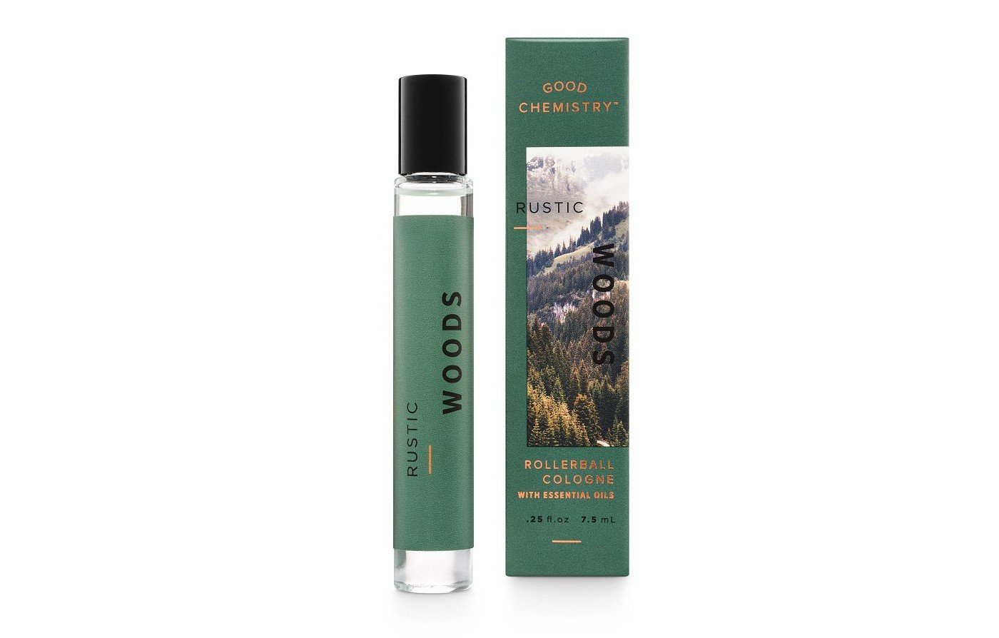 Rustic Woods by Good Chemistry Eau de Parfum Unisex Rollerball - .25 fl oz.