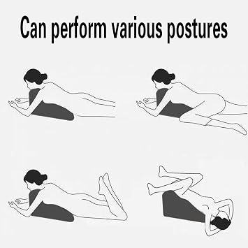 TimjAn Butt Cushion Couples Pillow,Memory Foam Sex Position Wedge Pillow for Couples Sturdy Bedroom Sex Furniture for Home Use(Black)