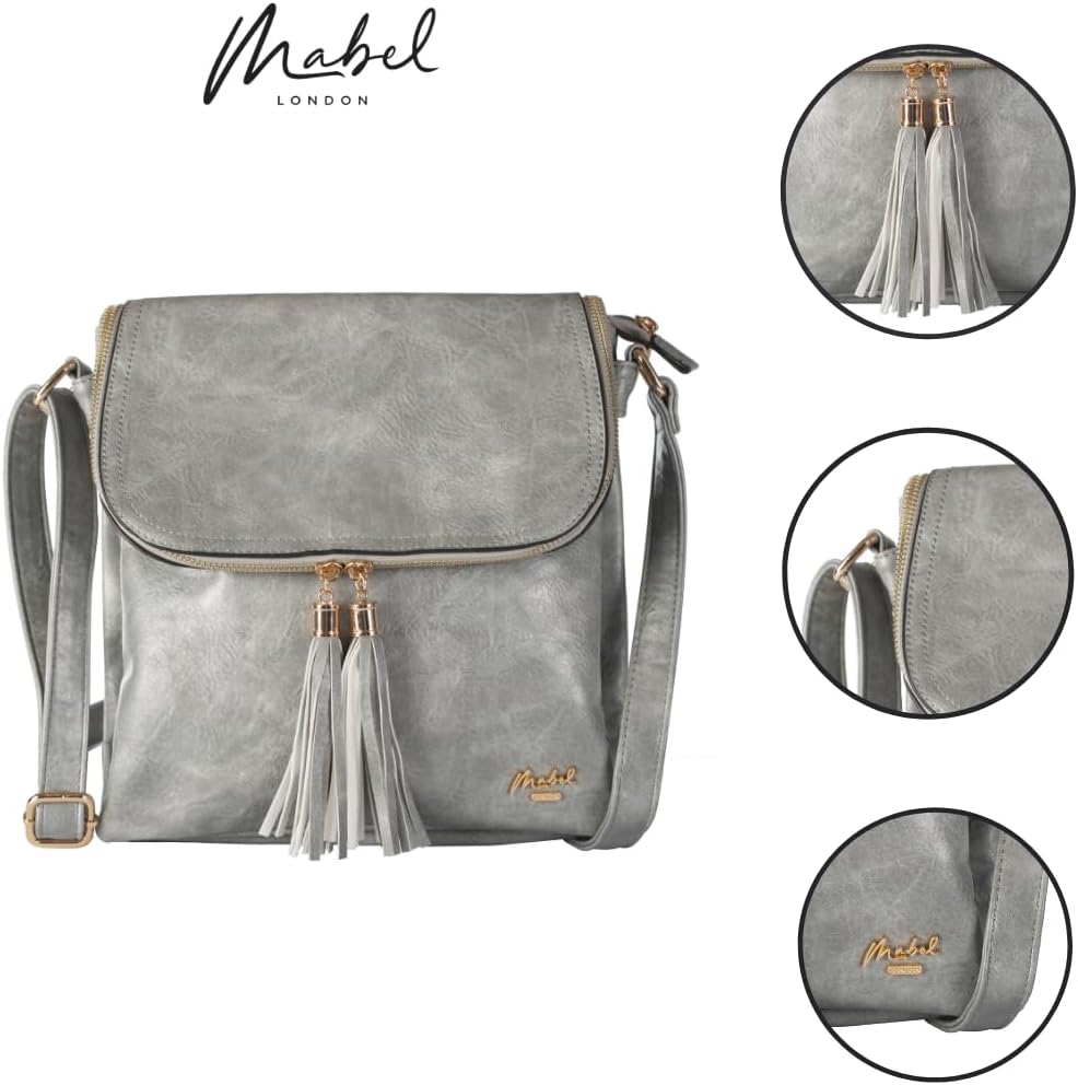 Mabel London - Women’s Cross Body Handbags – Trendy Messenger Long Shoulder Strap Bags in Various Designs
