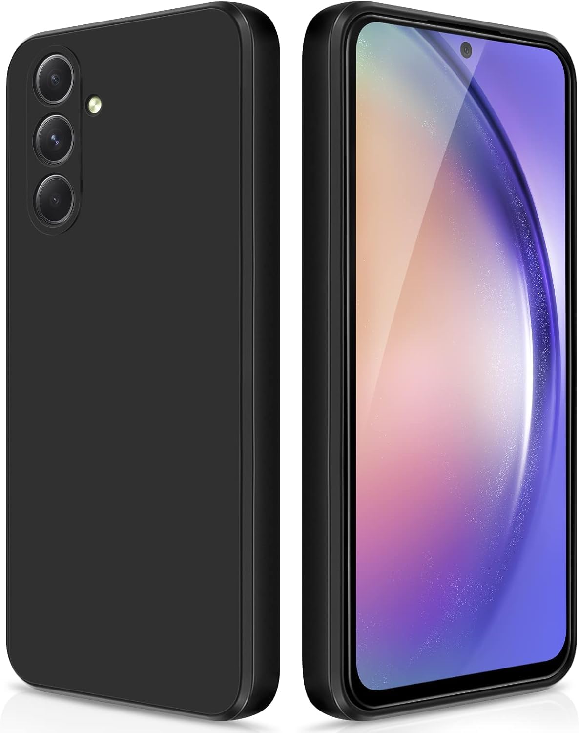 Zubitech Samsung Galaxy A55 5G Case Cover Soft Silicone Slim fit TPU Case Light weight Back Cover Matte Finish Shockproof Cover Anti fingerprint Case Designed For Samsung Galaxy A55 5G (Black)