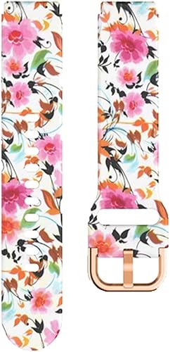 Miniatura 18 de COOVS Correa de reloj de silicona con pintura de 0.709 in para Garmin Vivoactive 4S Vivomove 3S Smart Watch para Garmin Venu 2S/Active S (color: