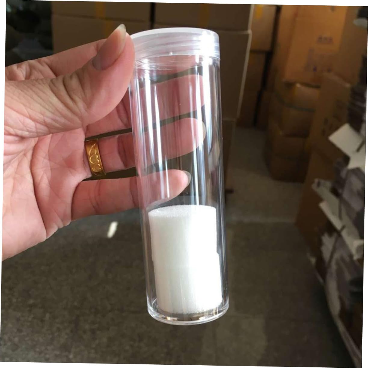 Tofficu 6Pcs Clear Plastic Coin Storage Tubes with Protective Box Coin Organizer Case for Collectors Includes Round Tubes and Storage Box for Coin Protection